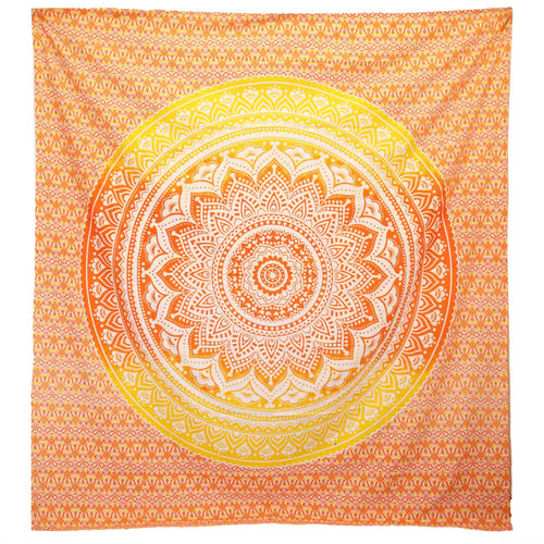 Ancient Wisdom Mandala Wall Hanging Beach Mat - Green, Purple or Orange