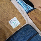 Boho Boxy Hemp Backpack ~ Teal Or Wine