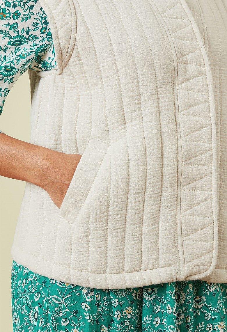 Adini Frangipani Oatmeal Waistcoat