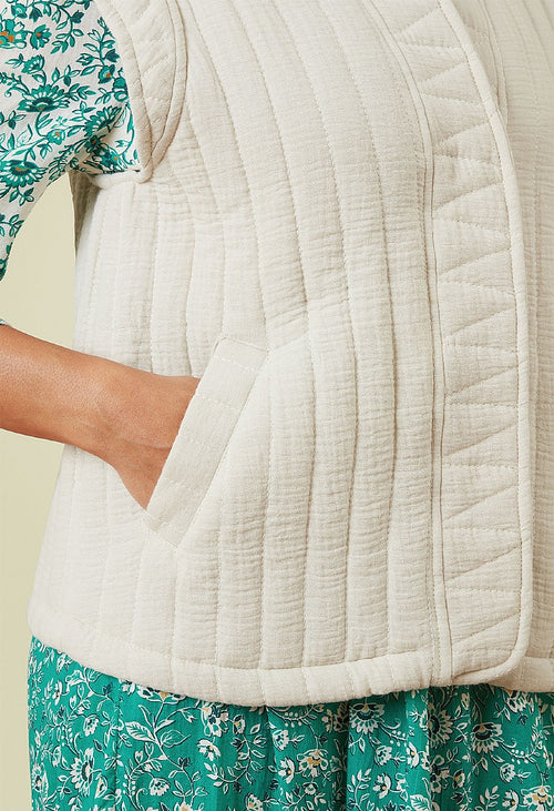 Adini Frangipani Oatmeal Waistcoat