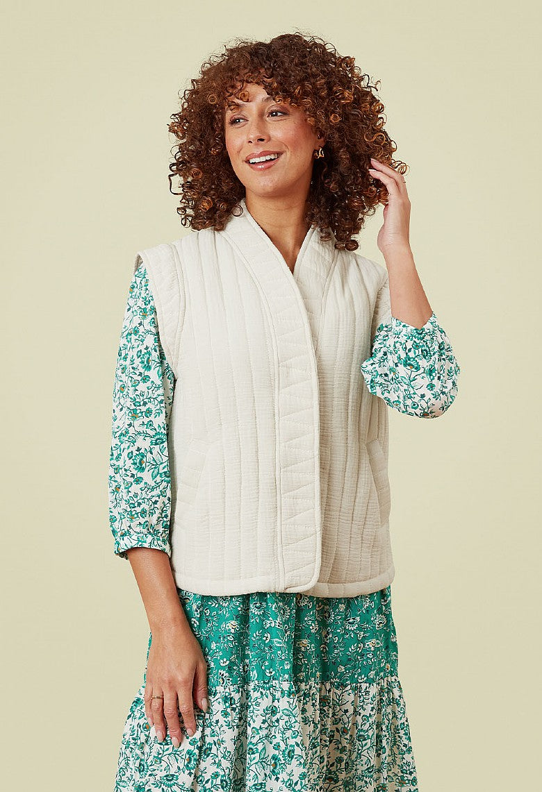 Adini Frangipani Oatmeal Waistcoat