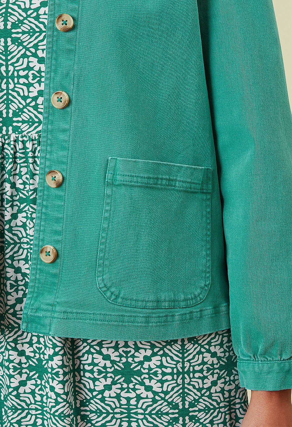 Adini Evelyn Cotton Twill Jacket Alhambra Minty Green