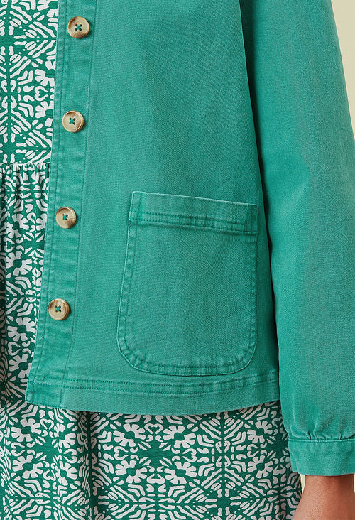 Adini Evelyn Cotton Twill Jacket Alhambra Minty Green