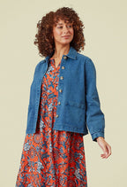 Evelyn Twill Jacket ~ Riviera