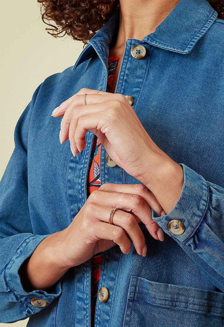 Evelyn Twill Jacket ~ Riviera
