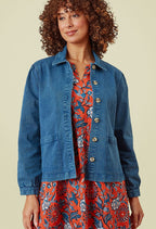Evelyn Twill Jacket ~ Riviera