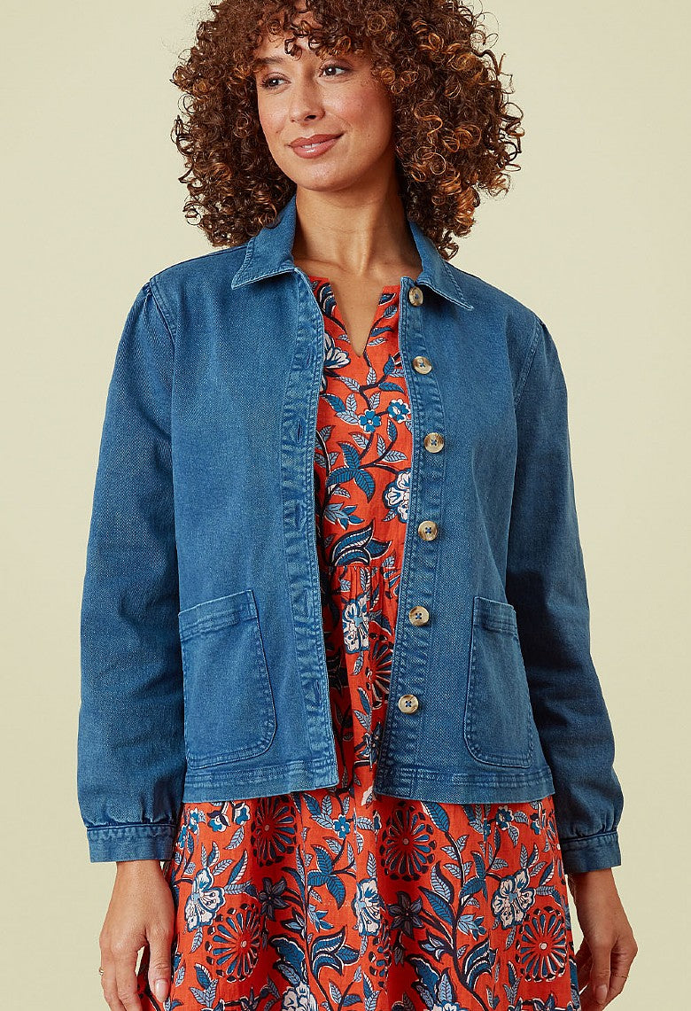 Evelyn Twill Jacket ~ Riviera