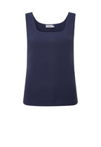 Adini Saren Ribbed Cotton Vest Tops Square Neck - White or Navy
