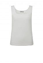 Adini Saren Ribbed Cotton Vest Tops Square Neck - White or Navy