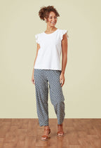 Adini Frankie Frill  Cotton Slub Sleeveless Tops