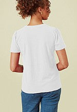 Adini Floral Cotton Slub Sleeveless Tops - Pink, Blue or White