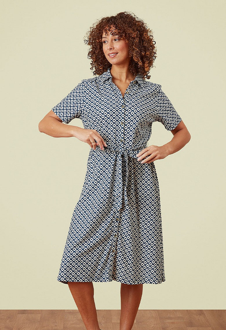 Adini Ikat Tile Bavrina Dress ~ Riviera