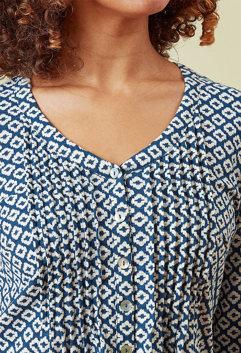 Adini Ikat Tile Ocean Breeze Tunic ~ Riviera