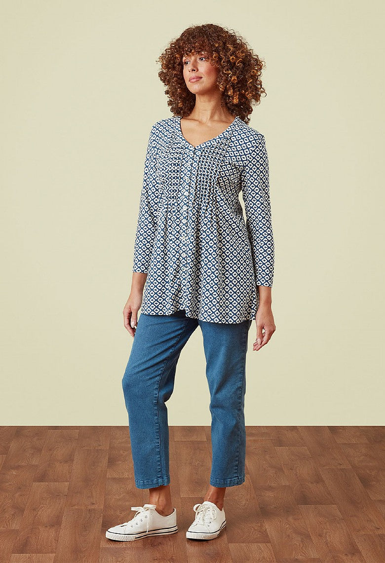 Adini Ikat Tile Ocean Breeze Tunic ~ Riviera