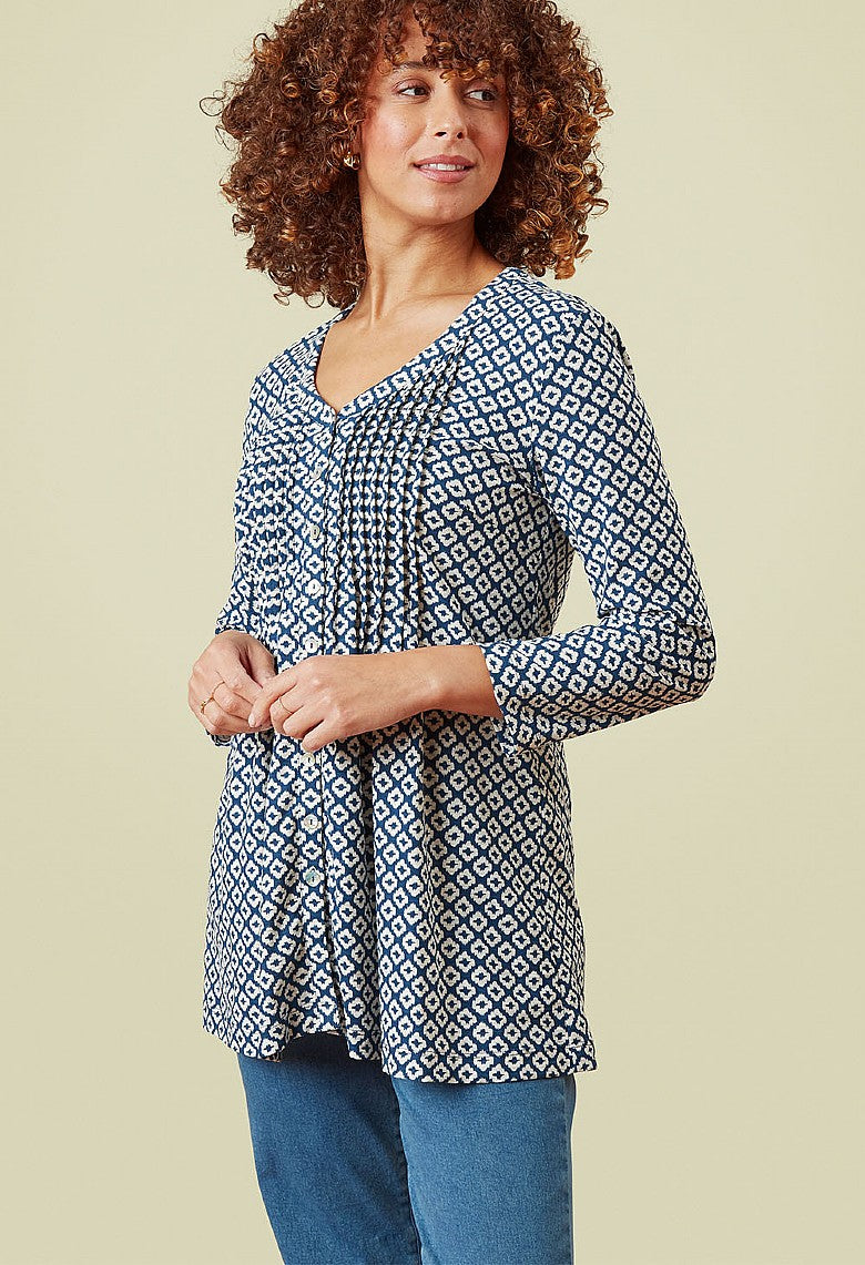 Adini Ikat Tile Ocean Breeze Tunic ~ Riviera