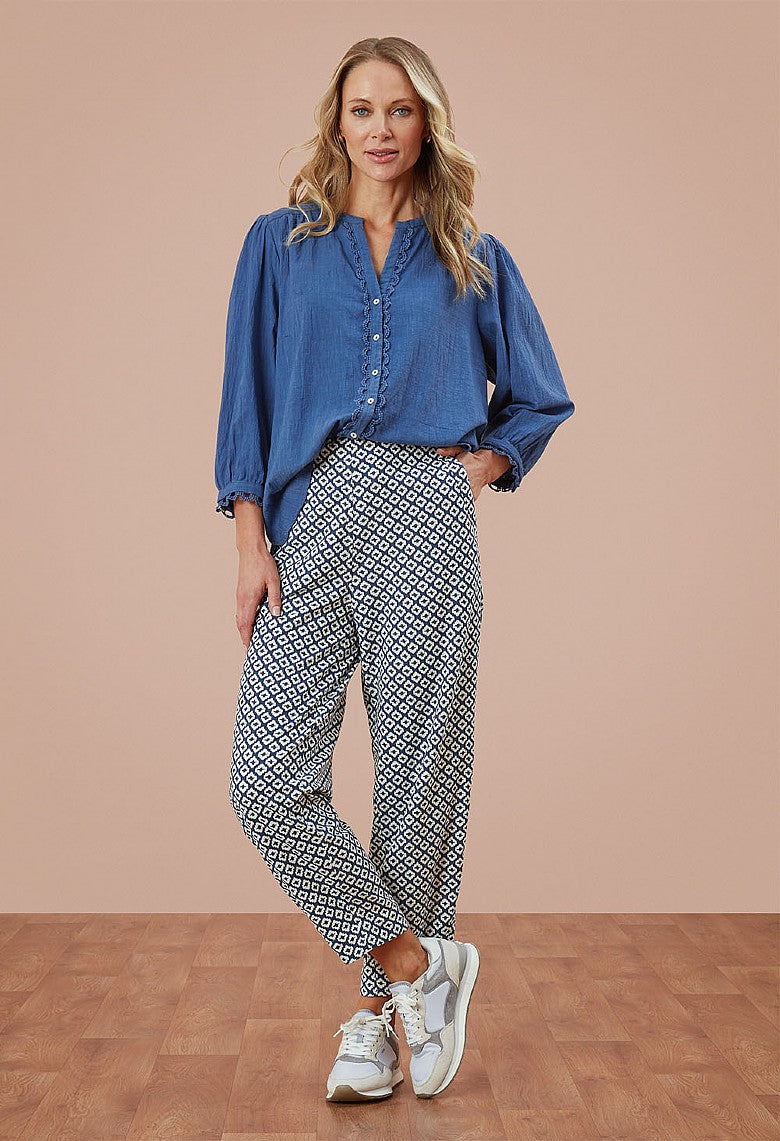 Adini Mylee Slub Trousers ~ Riviera