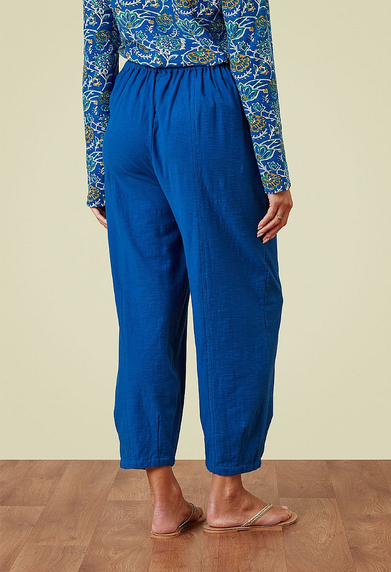 Adini Milly Slub Trousers ~ Ocean Blue
