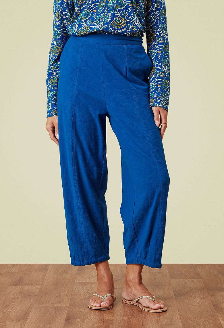 Adini Milly Slub Trousers ~ Ocean Blue