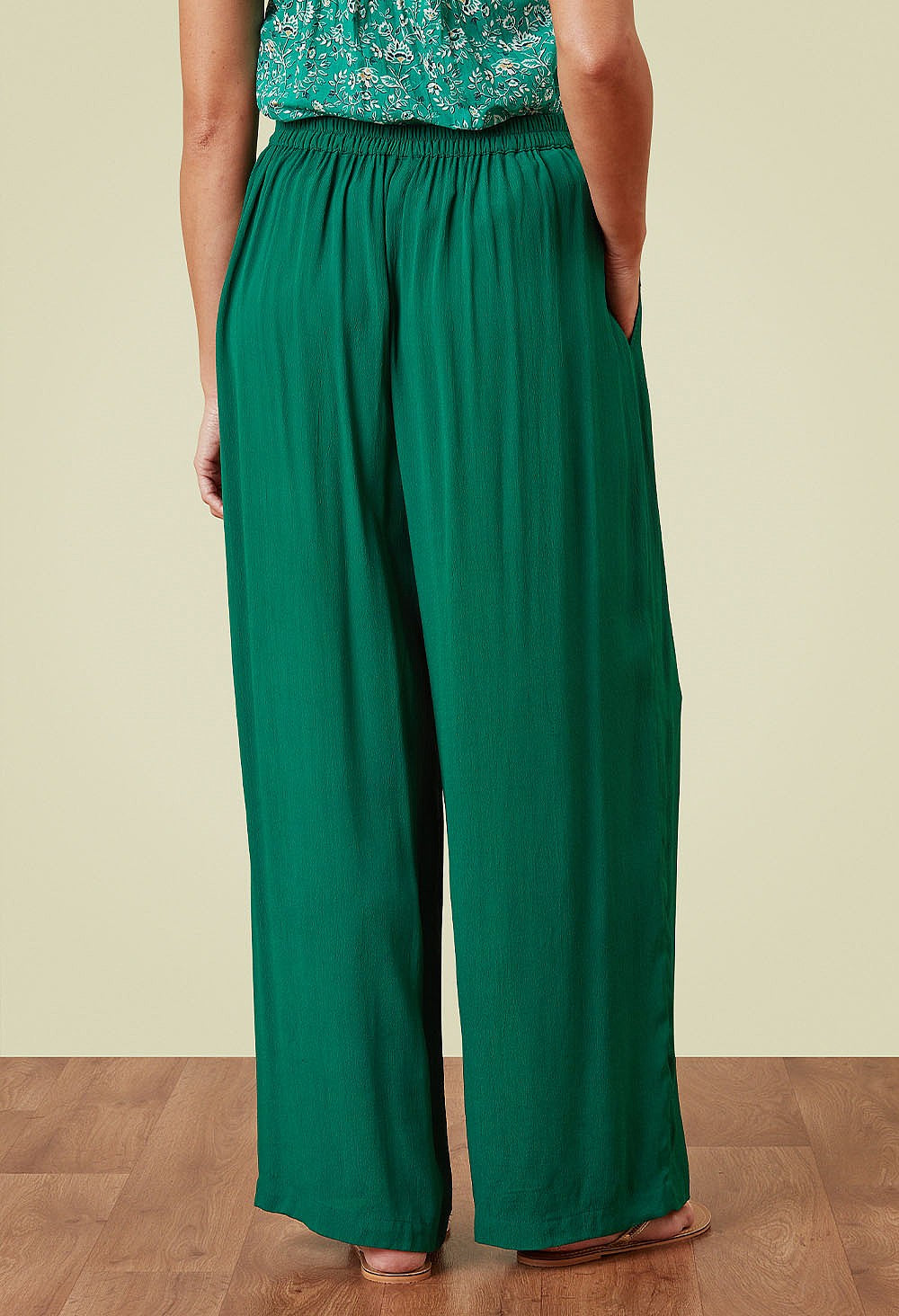 Adini Trey Moss Crepe Summer Trousers ~ Riviera or Alhambra