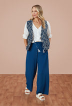 Adini Trey Moss Crepe Summer Trousers ~ Riviera or Alhambra