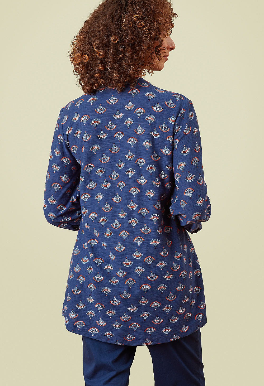 Adini Dora Evening Blue Fan Tunic