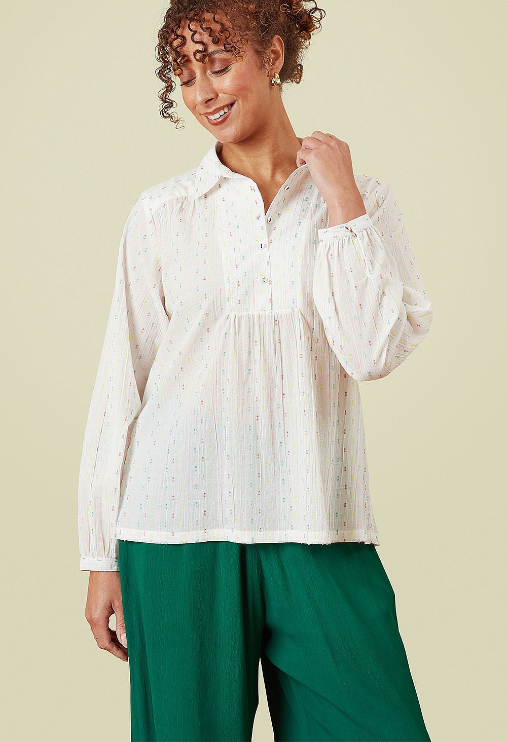 Adini Lantern Shirt Multi Fleck