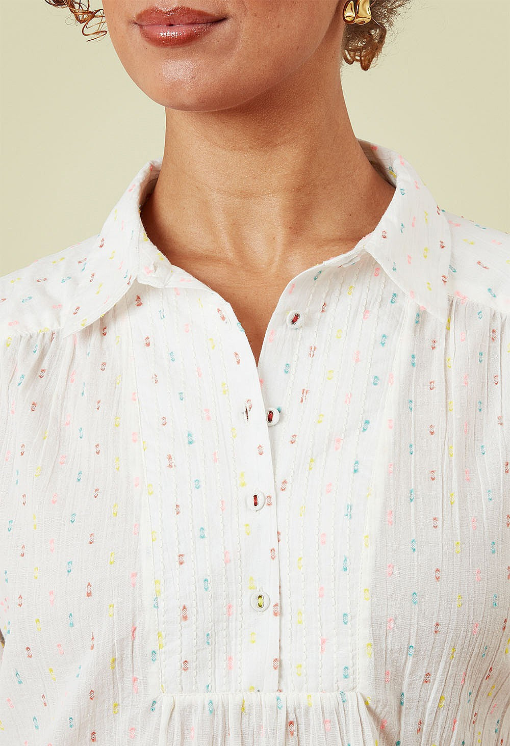 Adini Lantern Shirt Multi Fleck
