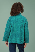 Adini Kiri Reversible Quilted Jersey Carnation Print Kimono Jacket