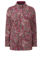 Adini Noorani Plum Brushed Inner Jersey Cotton Paisley Tunic Length Sweater