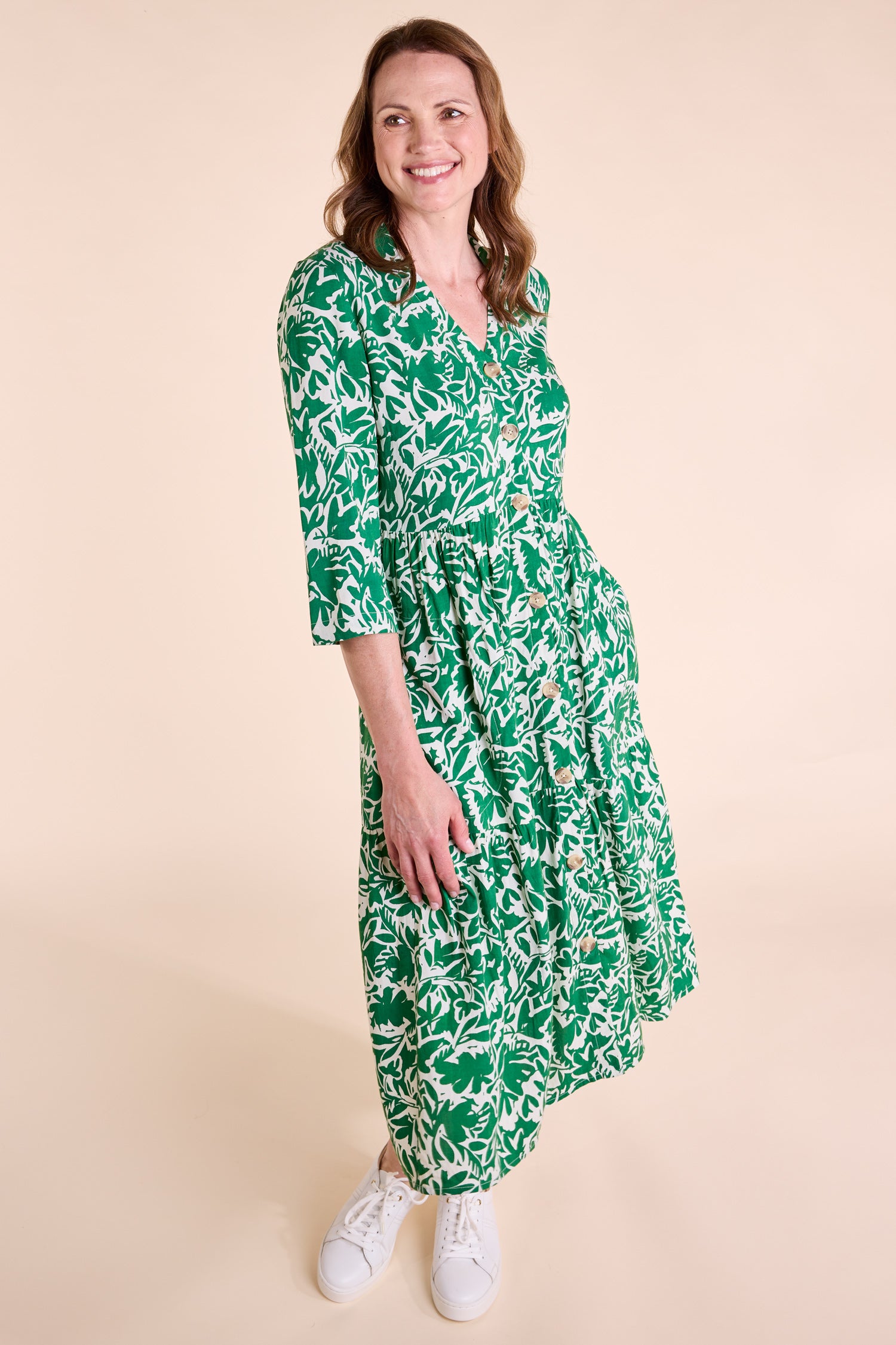 Nomads Green Botanical Dress