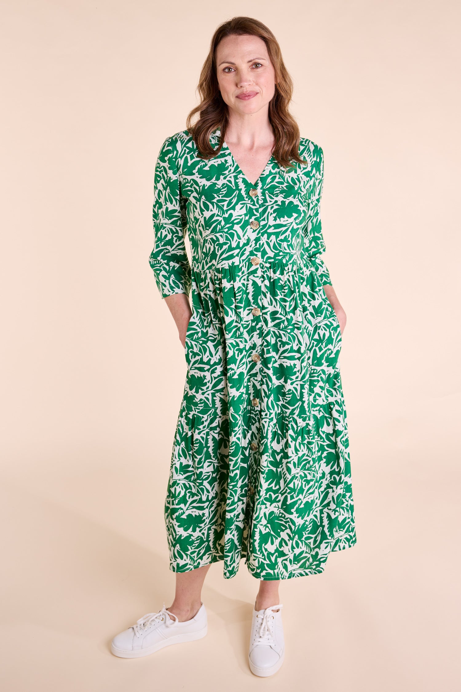 Nomads Green Botanical Dress