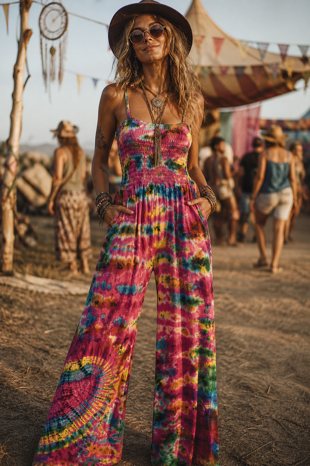 Gringo Fairtrade Tie Dye Festival Jumpsuit