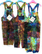 Gringo Fairtrade Kids Funky Tie Dye Dungarees