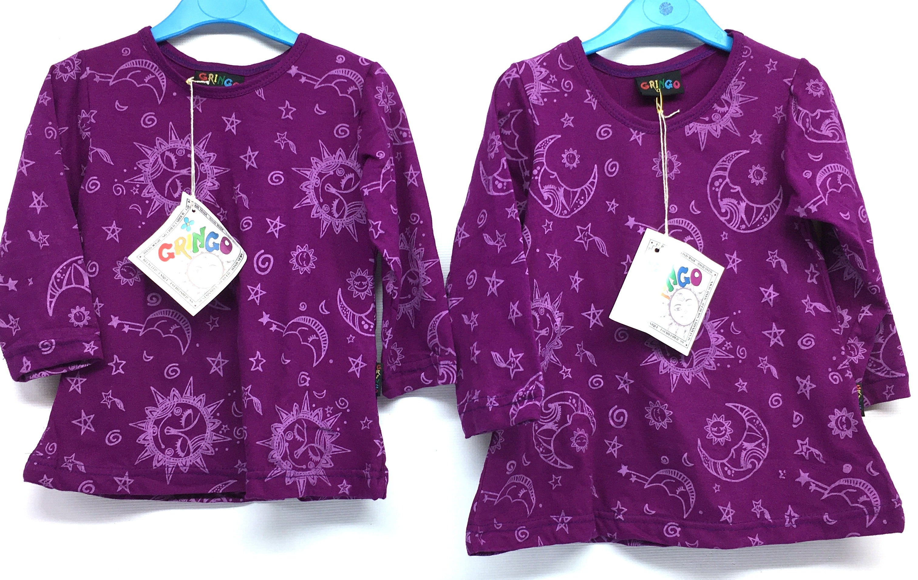 Gringo Fairtrade Girls Purple Boho Celestial Dress
