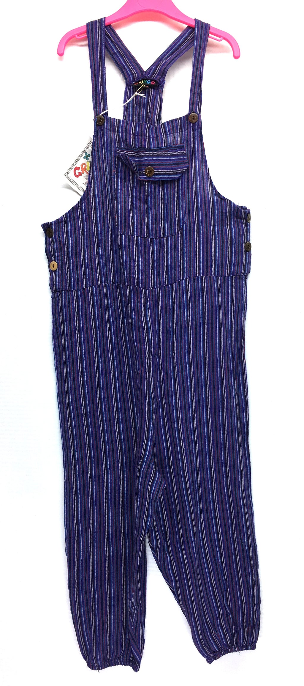 Gringo Fairtrade Childrens Funky Stripe Dungarees