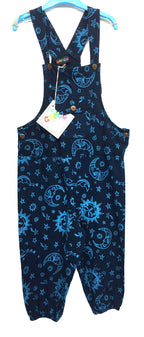 Gringo Fairtrade Kid's Celestial Dungarees ~ Blue