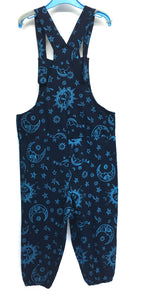 Gringo Fairtrade Kid's Celestial Dungarees ~ Blue