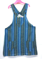Gringo Fairtrade Girls Striped Pinafore Dress