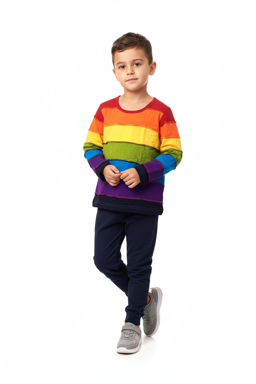 Gringo Fairtrade Kid's Rainbow Top