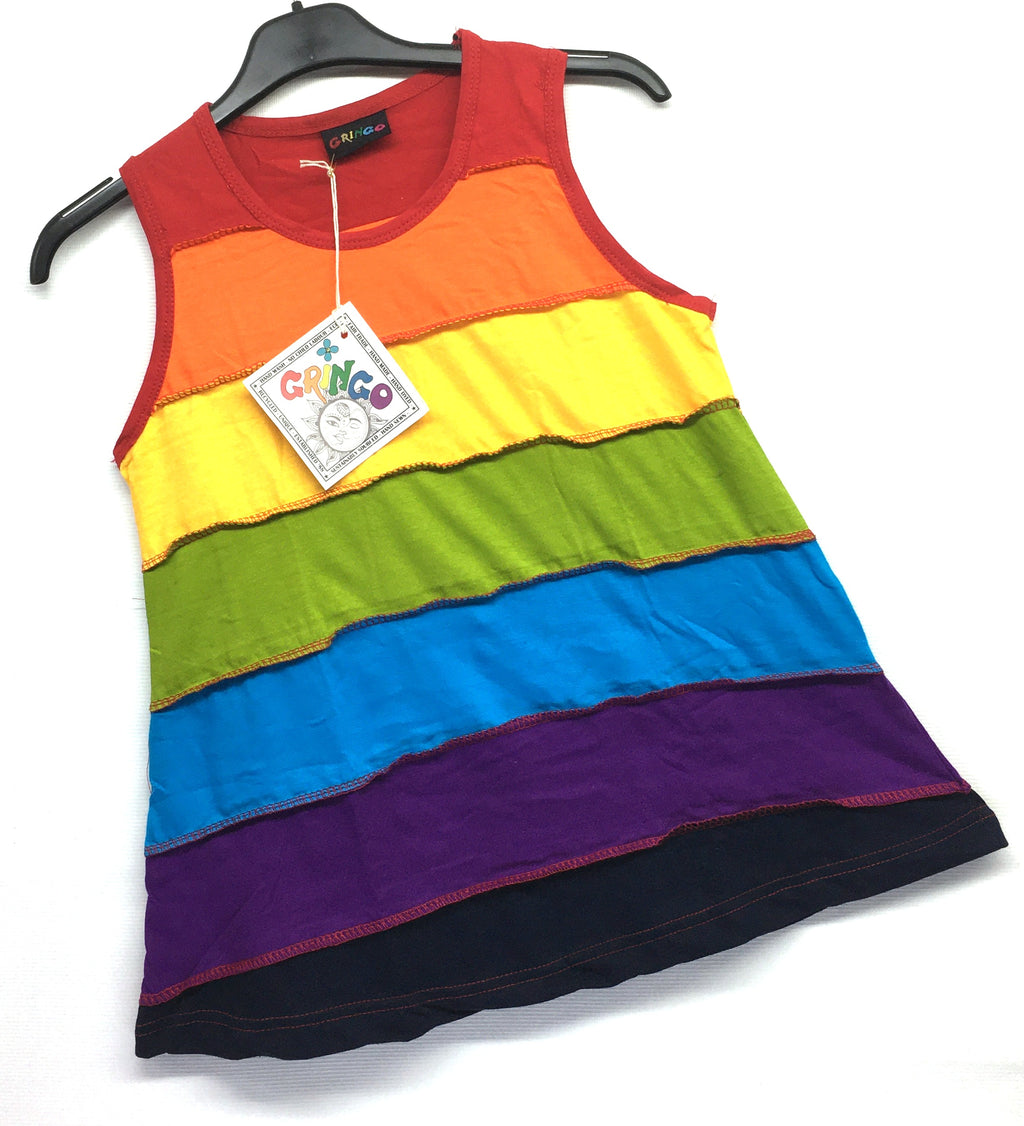 Gringo Fairtrade Girls Rainbow Vest Top