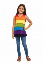 Gringo Fairtrade Girls Rainbow Vest Top