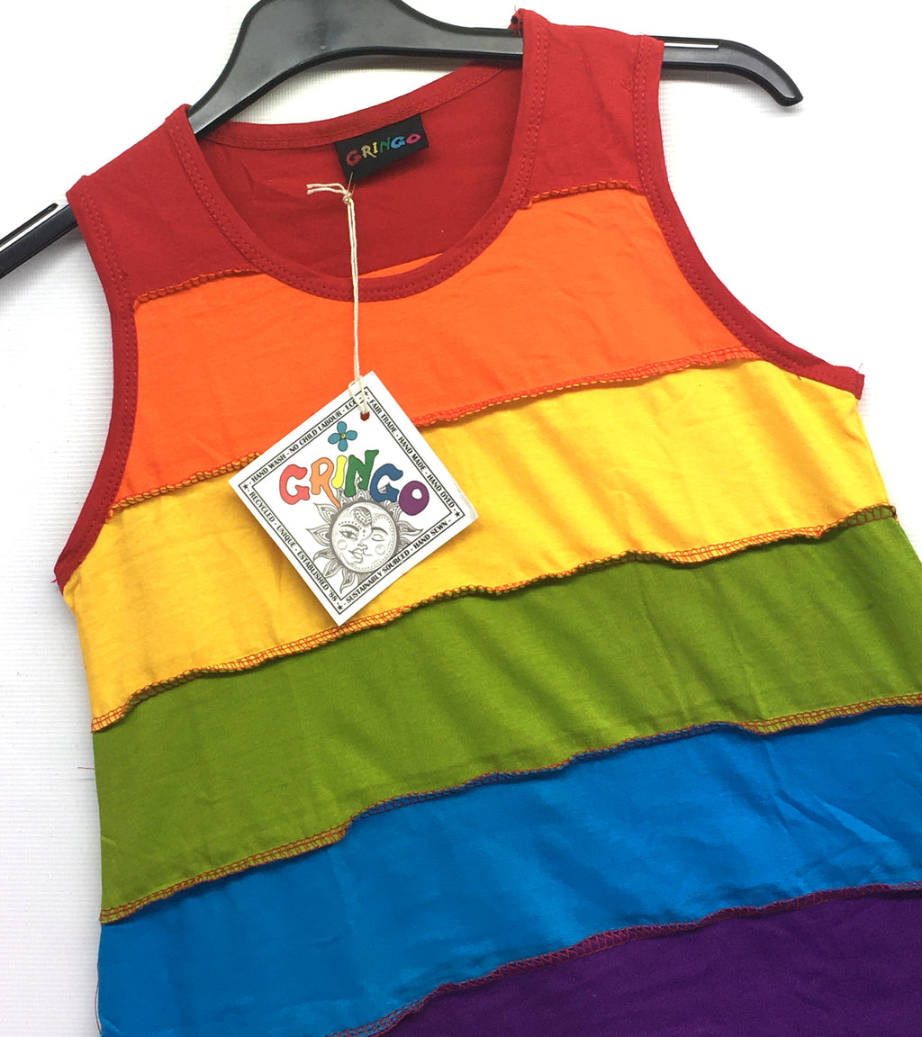 Gringo Fairtrade Girls Rainbow Vest Top