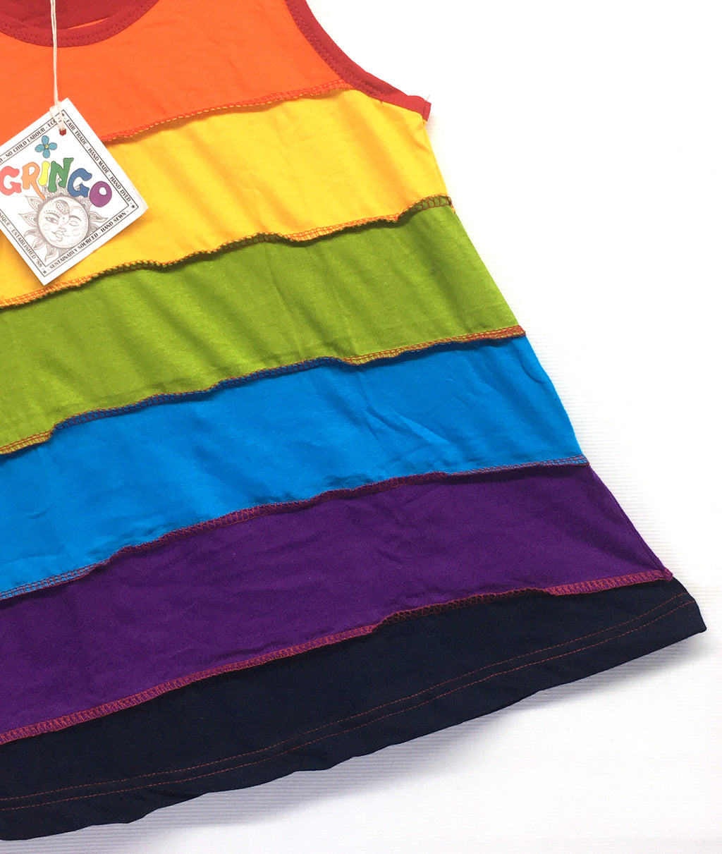 Gringo Fairtrade Girls Rainbow Vest Top