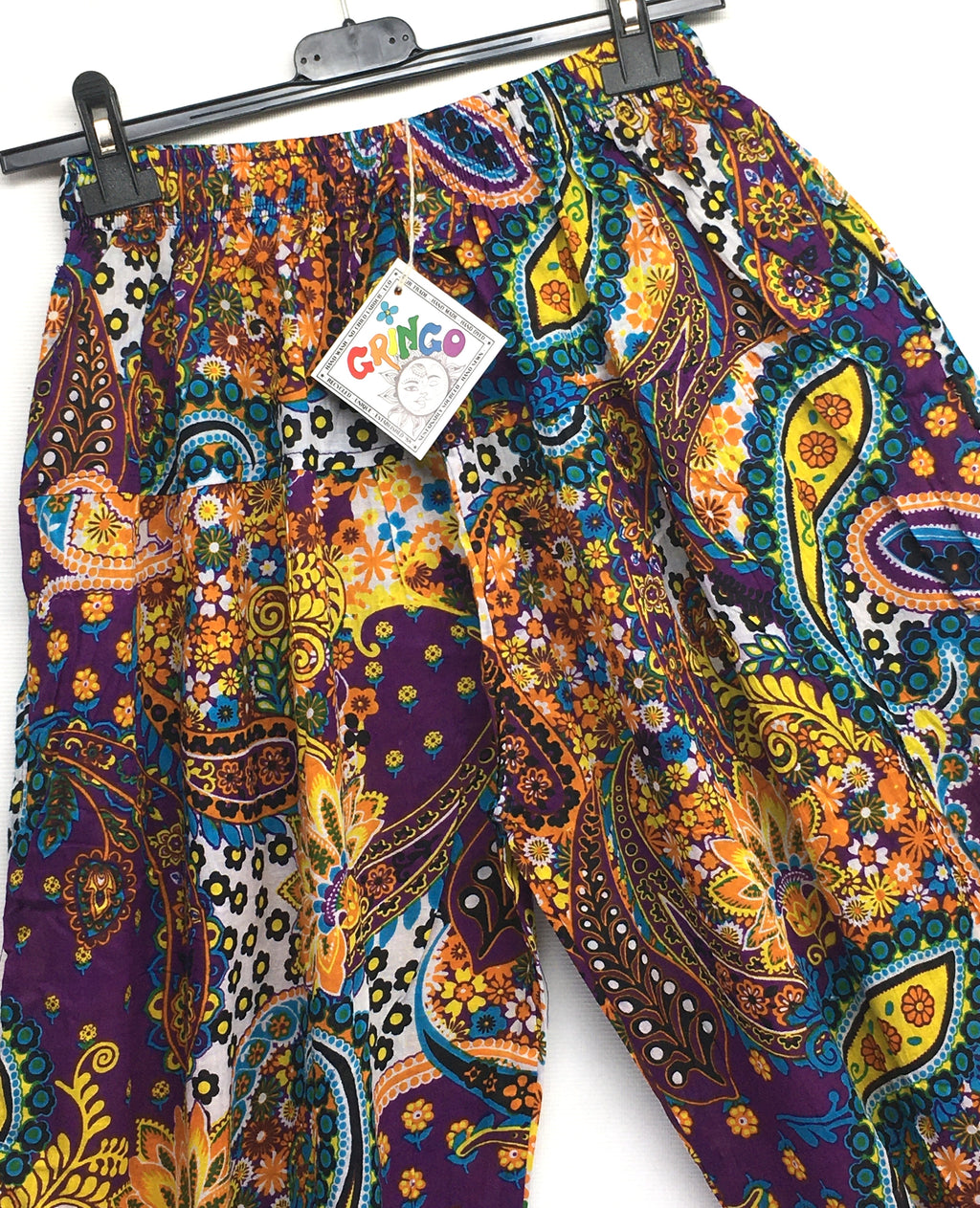Gringo Fairtrade Purple Paisley Harems ~ O/S
