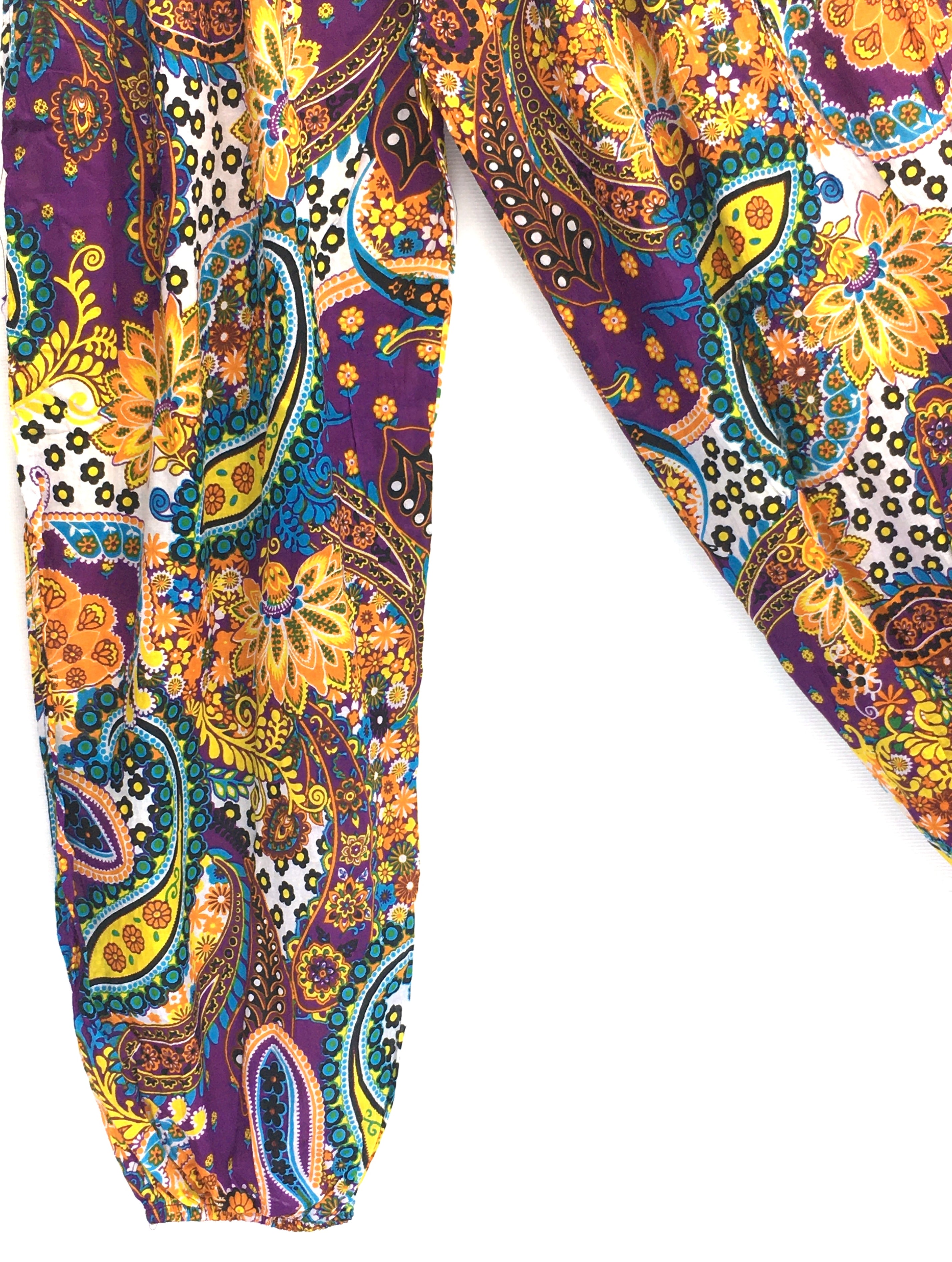 Gringo Fairtrade Purple Paisley Harems ~ O/S