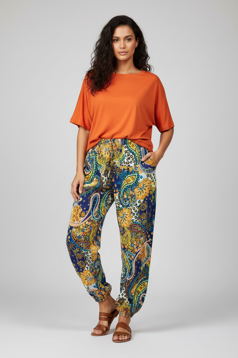Gringo Fairtrade Blue Harems ~ O/S