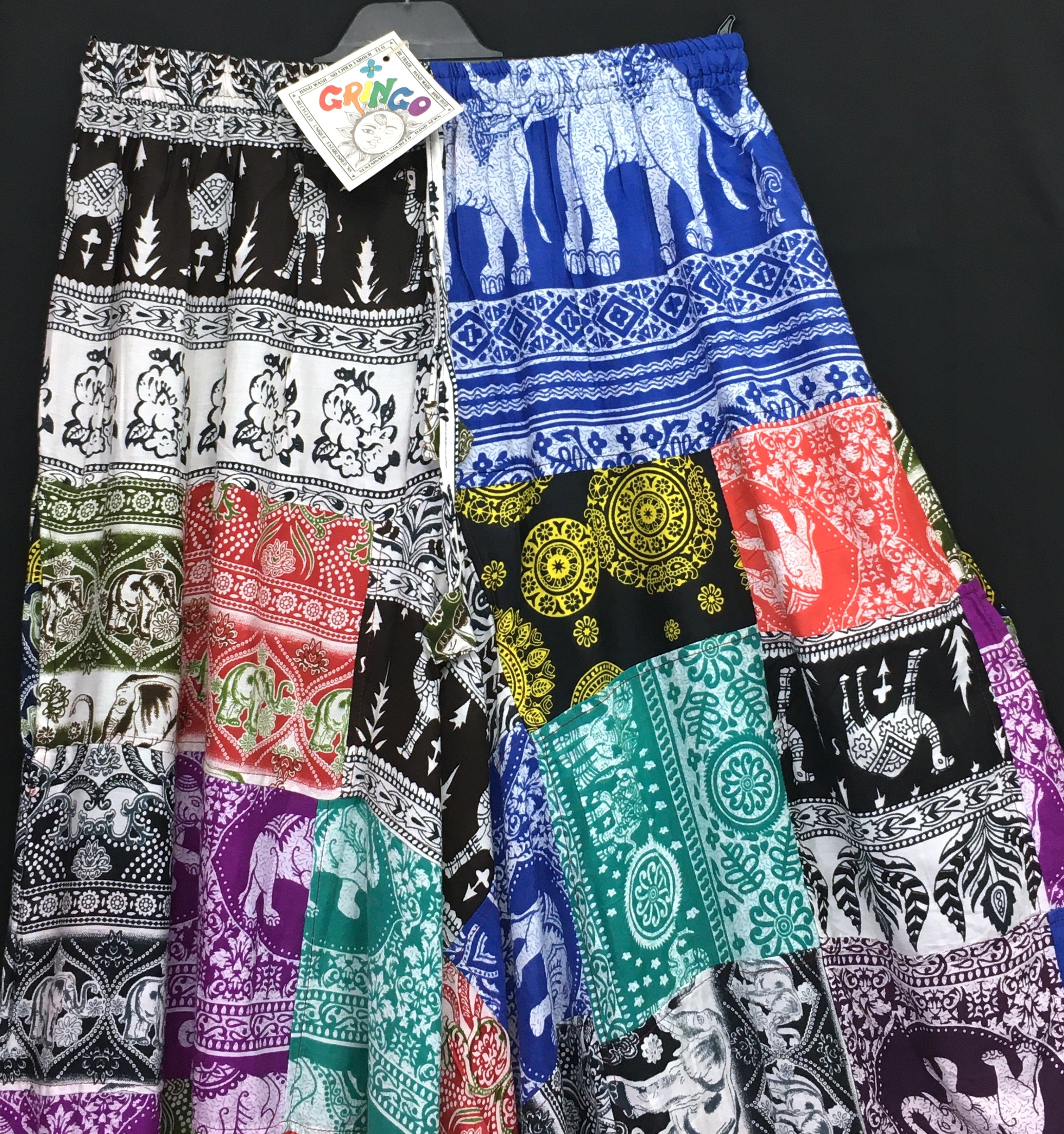 Gringo Fairtrade Elephant Patchwork Harems ~ Unisex