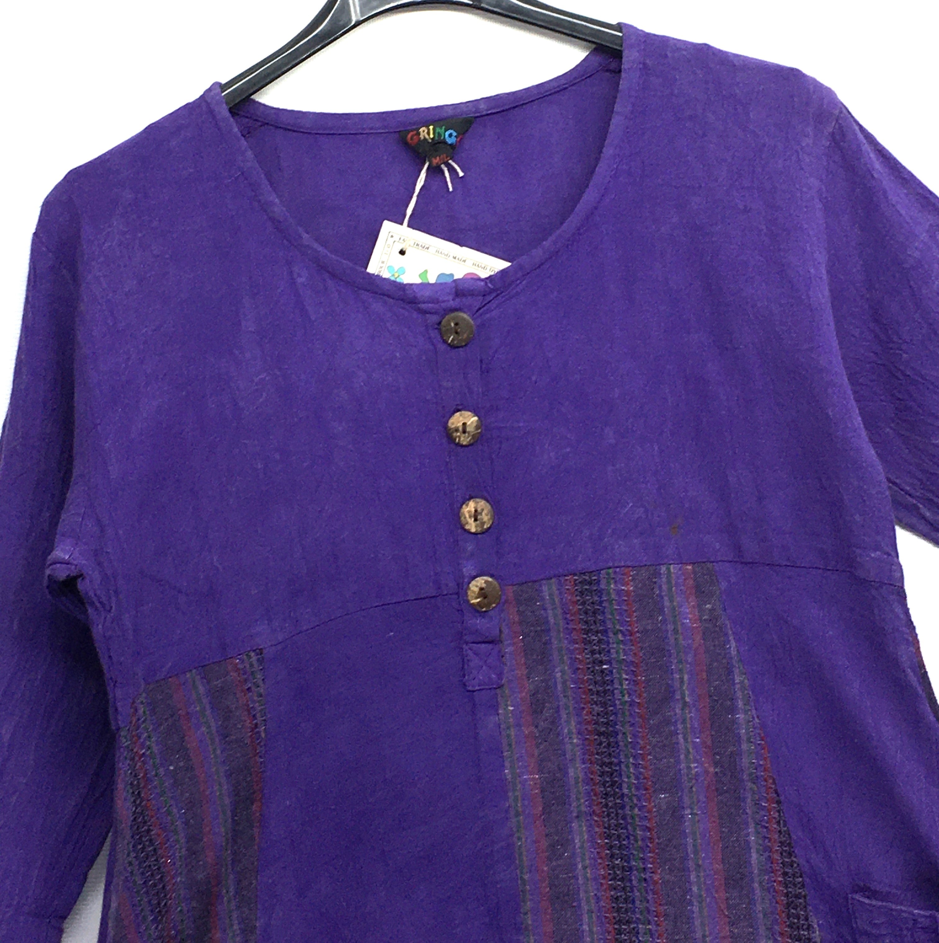 Gringo Fairtrade Purple Flower Dress
