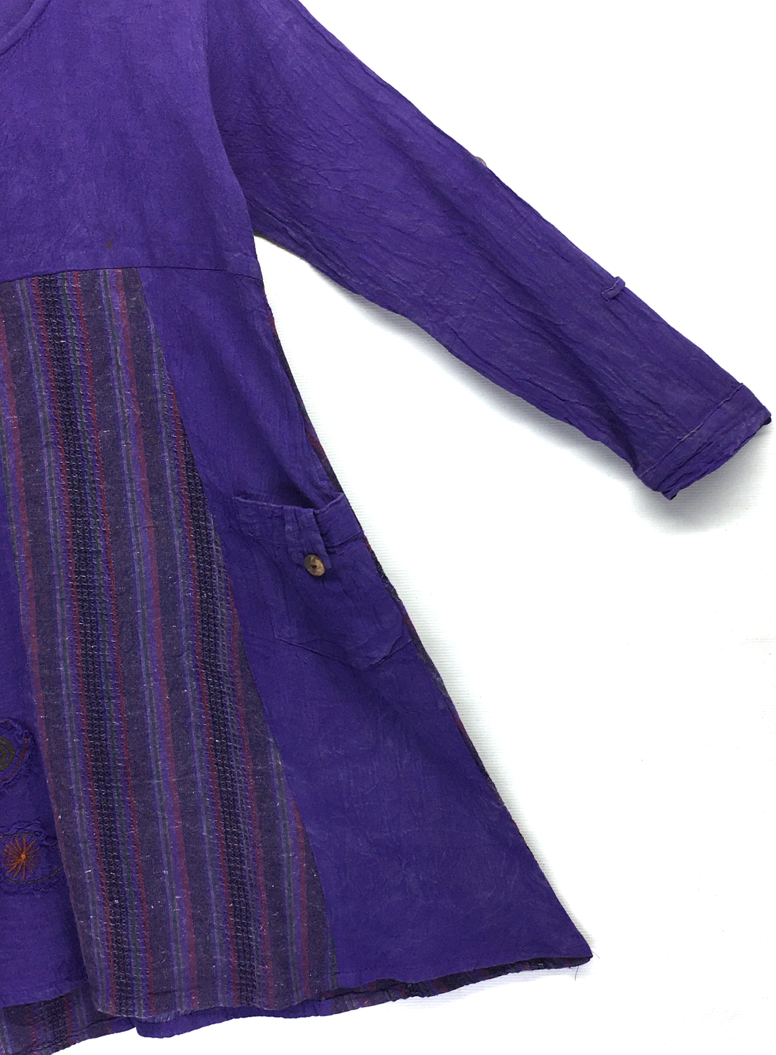 Gringo Fairtrade Purple Flower Dress