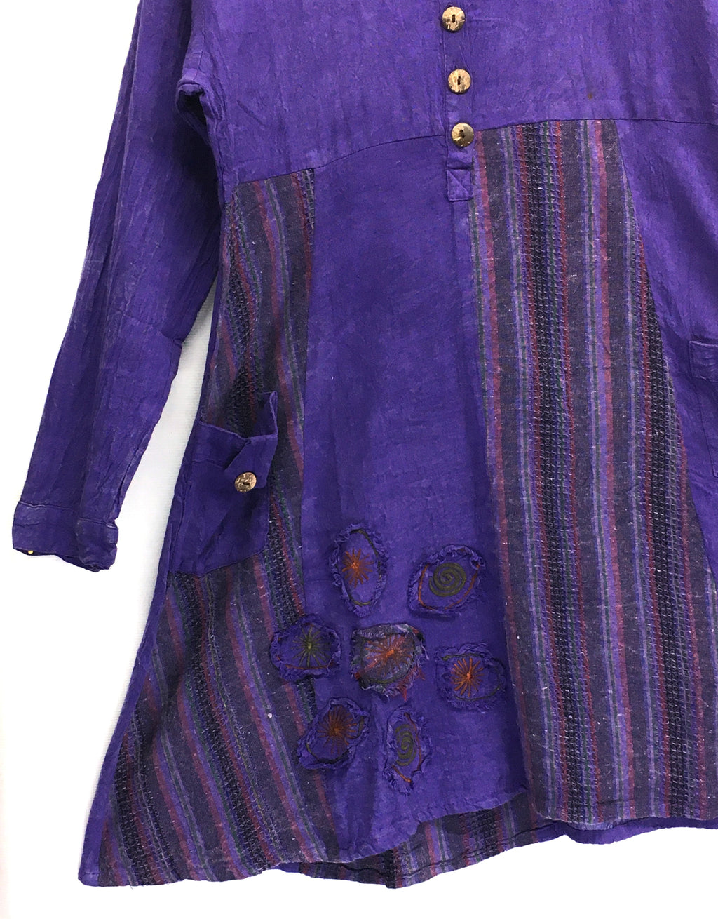 Gringo Fairtrade Purple Flower Dress